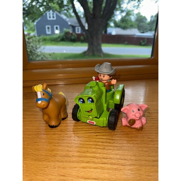 Fisher-Price Little People Farm Animal Set With Tractor & Cowboy - Picture 1 of 5